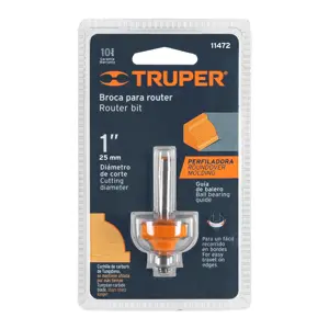 Truper Broca para router, redondeado con moldura, 1
