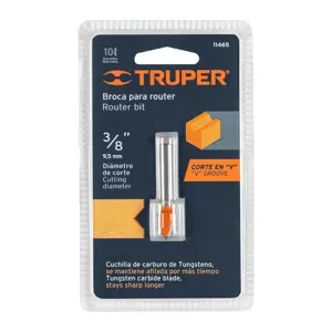 Broca para router, corte en 