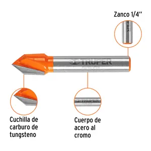 Broca para router, corte en 