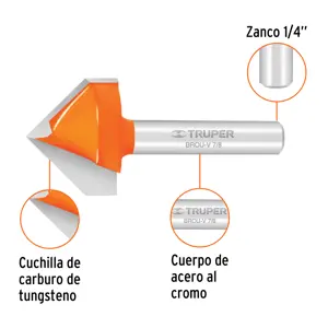 Broca para router, corte en 