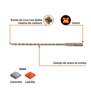 Broca SDS Plus 1/4 x 8