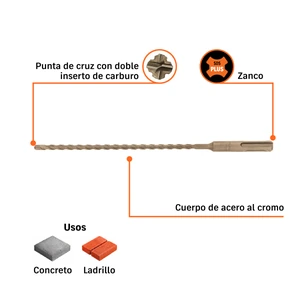 Broca SDS Plus 3/16 x 8