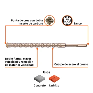 Broca SDS Ma x de 1-3/8 x 21