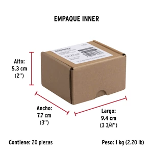 Bisagra tubular soldable de 1/2