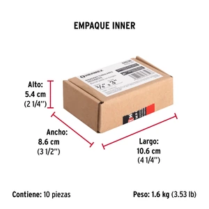 Bisagra tubular soldable de 3/4