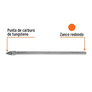 Broca para vidrio y azulejo de 1/8