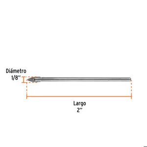 Broca para vidrio y azulejo de 1/8