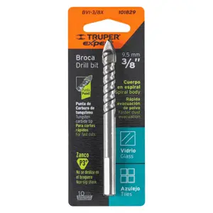 Broca para vidrio y azulejo 3/8