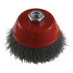 BYP-CEO502F / CEO502F Carda de copa ondulada para esmeriladora (Rosca Milimétrica M14) - 5" X 5/8" (Alambre fino)