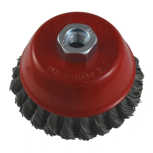 BYP-CET302F / CET302F Carda de copa trenzada para esmeriladora (Rosca Milimétrica M14) - 3" X 5/8" (Alambre fino)