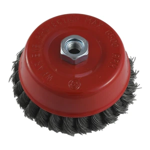 BYP-CET502F / CET502F Carda de copa trenzada para esmeriladora (Rosca Milimétrica M14) - 5" X 5/8" (Alambre fino)