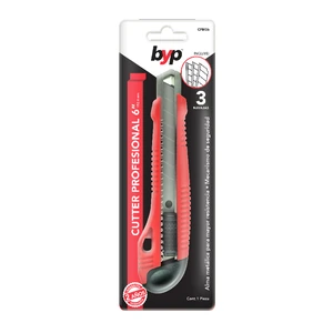 BYP-CPM06 / CPM06 Cutter profesional metálico (incluye 3 navajas) - 6"