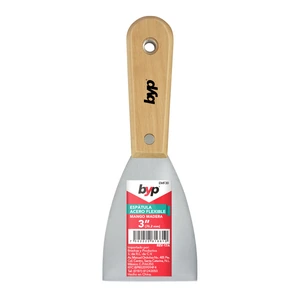 BYP-EMF30 / EMF30 Espátula acero flexible con mango de madera - 3"