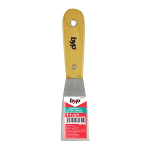 BYP-EMR15 / EMR15 Espátula acero rigido con mango de madera - 1 1/2"