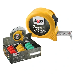 BYP-FLEX0316 / FLEX0316 FLEXÓMETRO EN CAJA DE DISPLAY 12 piezas - 3m x 16mm