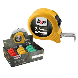BYP-FLEX0725 / FLEX0725 FLEXÓMETRO EN CAJA DE DISPLAY 12 piezas - 7.5m x 25mm