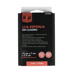 BYP-LCC00N / LCC00N Lija Esponja Byp en cuadro grano fino y medio