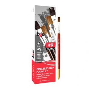 Pincel CAMELUS plano Caja 12 piezas - No.9