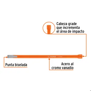 Cincel de corte frío de 1/2 X 12