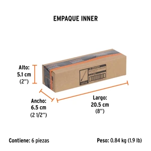 Cincel de corte frío de 1/2 X 6