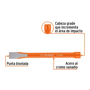 Cincel de corte frío de 3/4 X 8