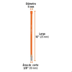Cincel de corte frío de 3/8 X 10