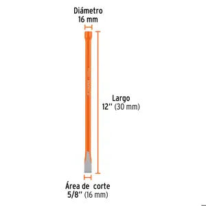 Cincel de corte frío de 5/8 X 12
