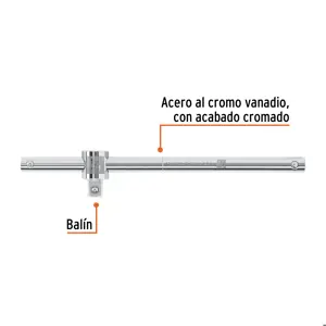 Barra corrediza para dados cuadro 1/2