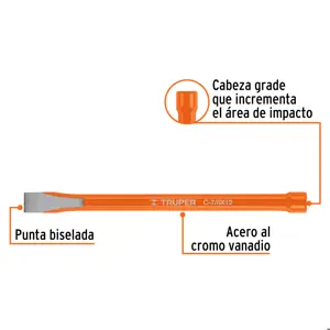 Cincel de corte frío de 7/8 X 12