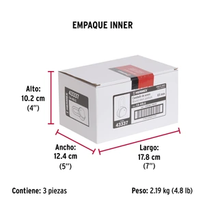 Hermex Candado redondo, 65mm, gancho largo, llave de puntos,blister