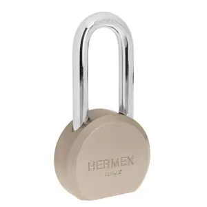 43339 / CA-65LX Hermex Candado redondo, 65mm, gancho largo, llave tetra, blister
