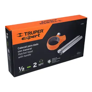 Cabezal para dados T-852X, con maneral, Truper Expert