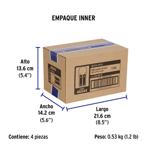 Cargador de pilas, AA, AAA y 9V, incluye 2 pilas AA, Volteck
