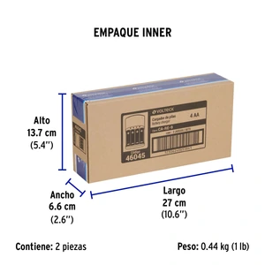 Cargador de pilas, AA, AAA y 9V, incluye 4 pilas AA, Volteck
