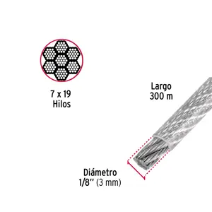 Fiero Metro cable flexible 1/8