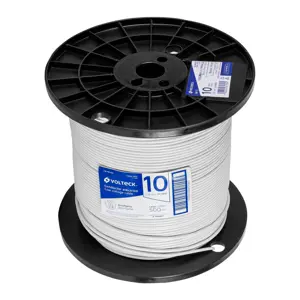 Volteck Metro de cable THHW-LS 10 AWG blanco en carrete de 500 m