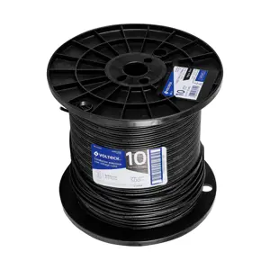 Volteck Metro de cable THHW-LS 10 AWG negro en carrete de 500 m