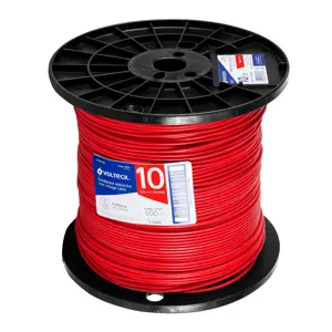 Volteck Metro de cable THHW-LS 10 AWG rojo en carrete de 500 m