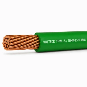 Rollo de 100 m de cable THHW-LS 10 AWG verde, Volteck
