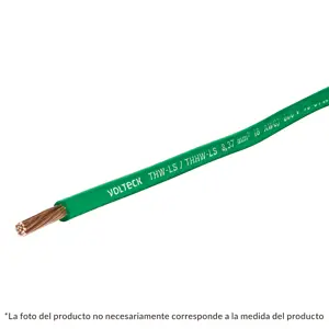 Volteck Metro de cable THHW-LS 10 AWG verde en carrete de 500 m