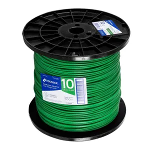 40122 / CAB-10V-500 Volteck Metro de cable THHW-LS 10 AWG verde en carrete de 500 m