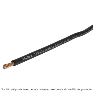 40117 / CAB-12N-500 Volteck Metro de cable THHW-LS 12 AWG negro en carrete de 500 m