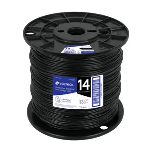 40116 / CAB-14N-500 Volteck Metro de cable THHW-LS 14 AWG negro en carrete de 500 m