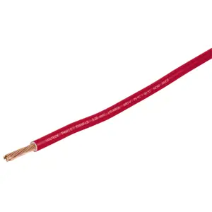 40124 / CAB-14R-500 Volteck Metro de cable THHW-LS 14 AWG rojo en carrete de 500 m