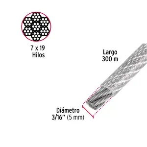 Fiero Metro cable flexible 3/16