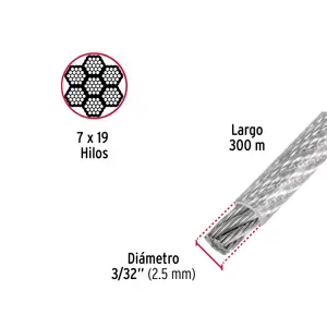 Fiero Metro cable flexible 3/32