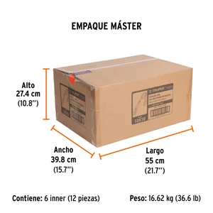 Truper Línea de vida 1.8m cinta políéster, absorbedor impacto, ANSI
