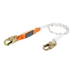 10763 / CAB-5431-18-A Truper Línea de vida 1.8m cuerda políéster, absorbedor impacto,ANSI