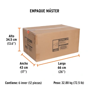 Truper Línea vida absorbedor impacto doble brazo gancho grande,ANSI