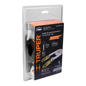 10511 / CAB-5489-15-A Truper Cable de posicionamiento cuerda de poliéster de 1.5 m, ANSI